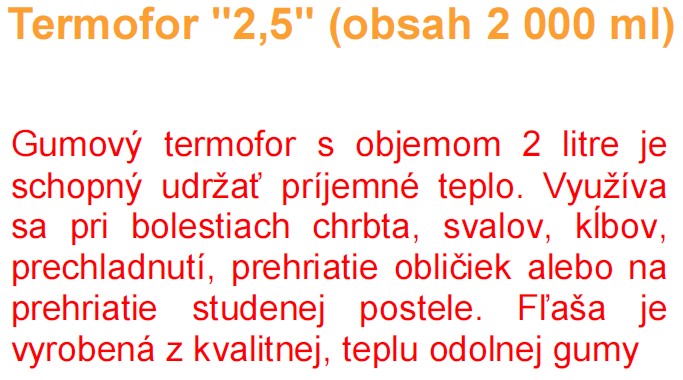 FIXAplast THERMOFOR - Gumový termofor - popis